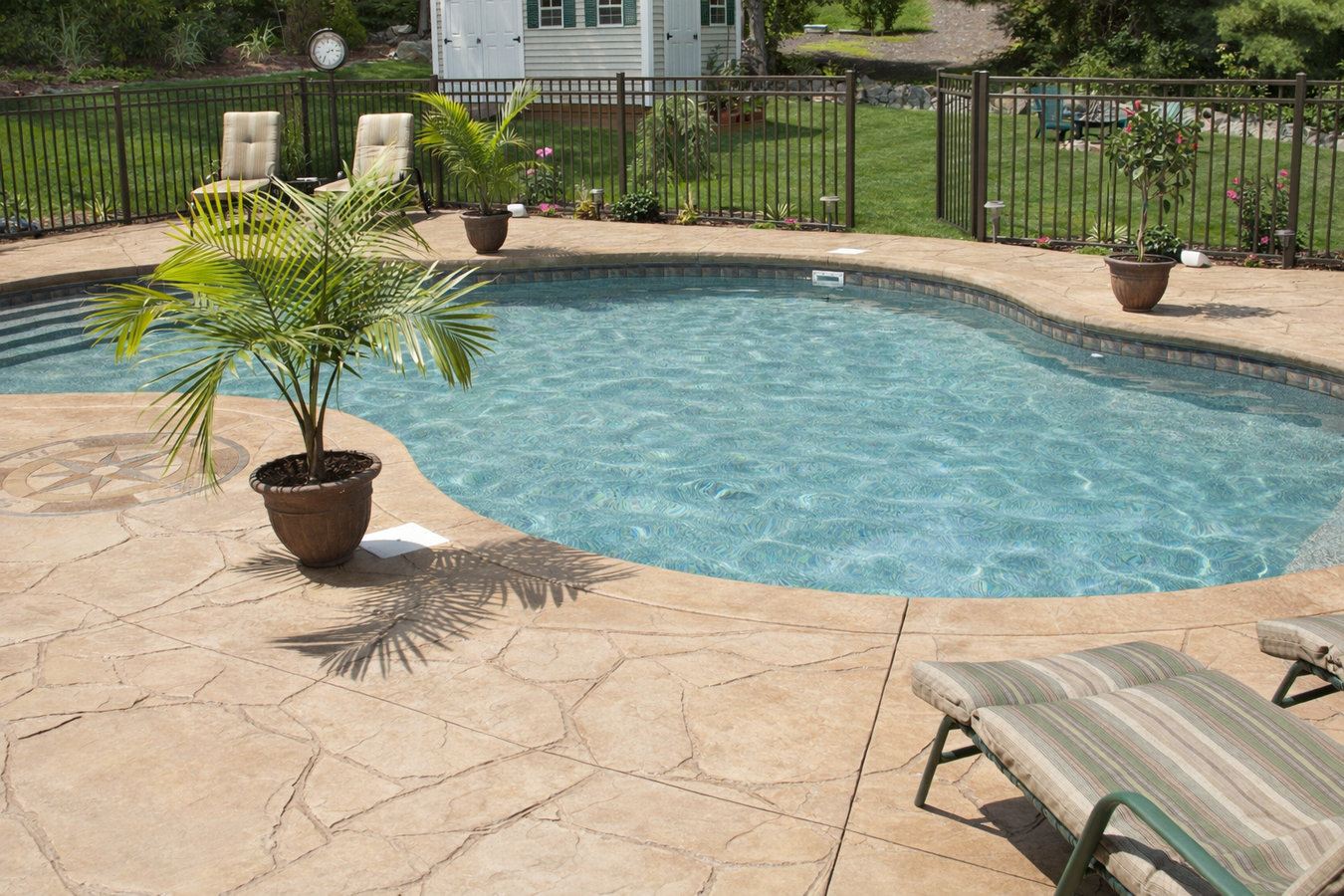 Concrete pool decks